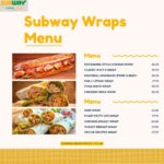 Subway Wraps Menu
